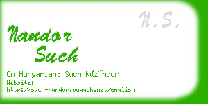 nandor such business card